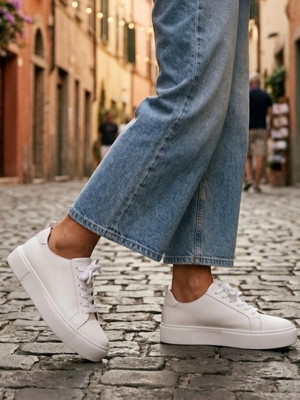 Sole / Society White Leather Platform Sneakers Size 8.5M//39,5